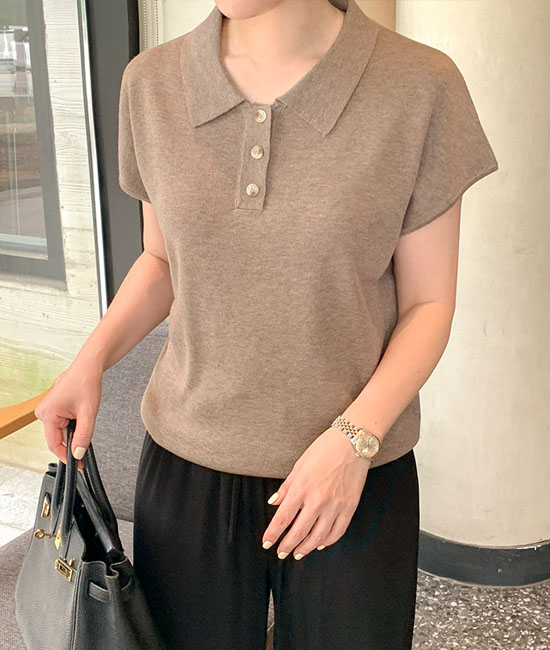 로렌 캡소매 Kara Knit