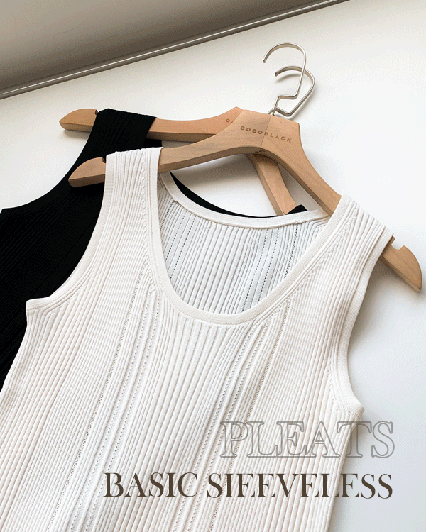 U넥 Knit Sleeveless shirts