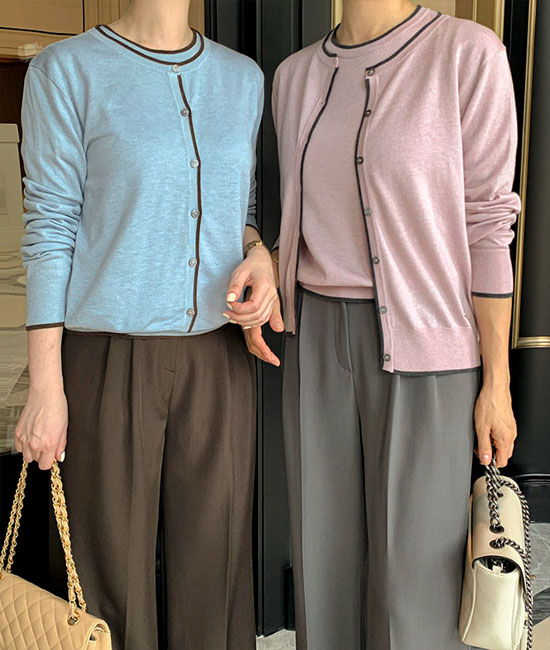미우 color combination Cardigan