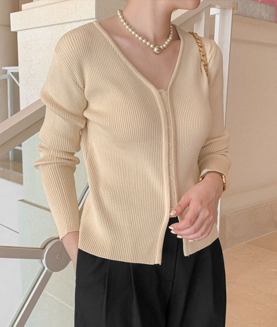 마리 V-neck Cardigan
