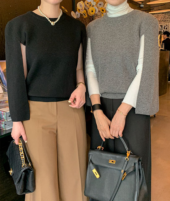 Wool cape Knit