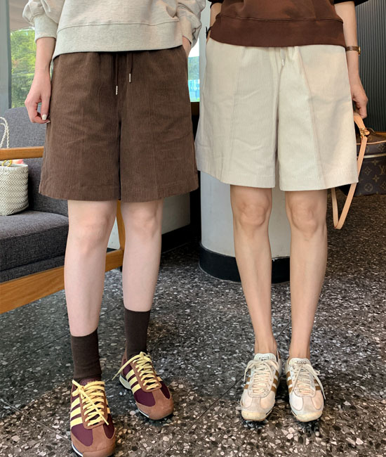 string Corduroy 4부 Pants