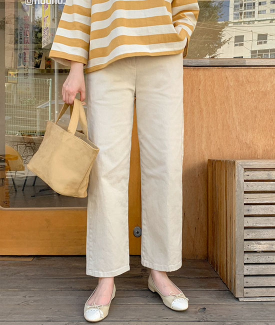 에브리 9부 cotton pants