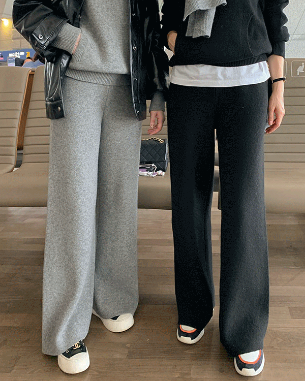 코코 Straight Knit Pants