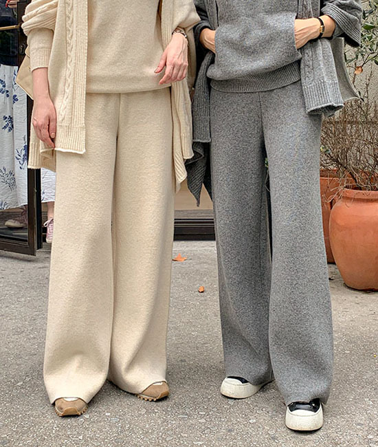 코코 Straight Knit Pants