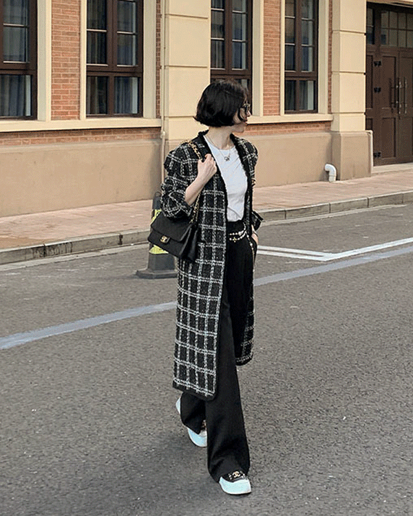 르마인-럭스 Tweed Long coat