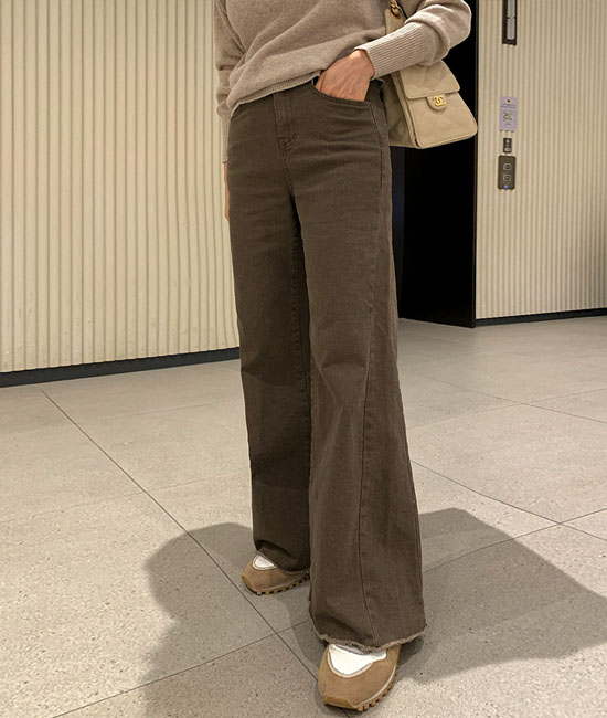 컷팅 Cotton span Boot cut Pants-Autumnver.