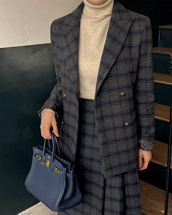 베니 Check Wool Jacket