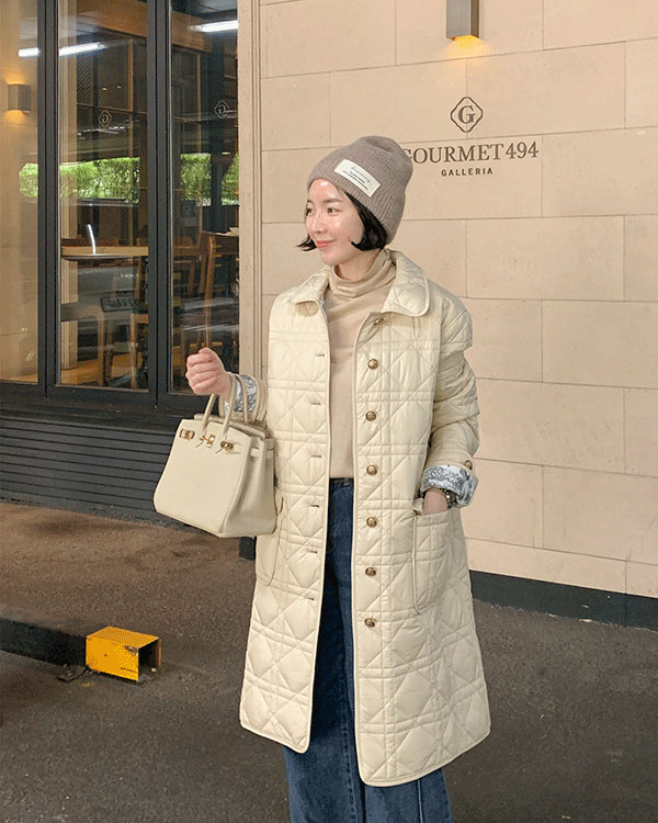 까르 quilting Jacket-Longver.