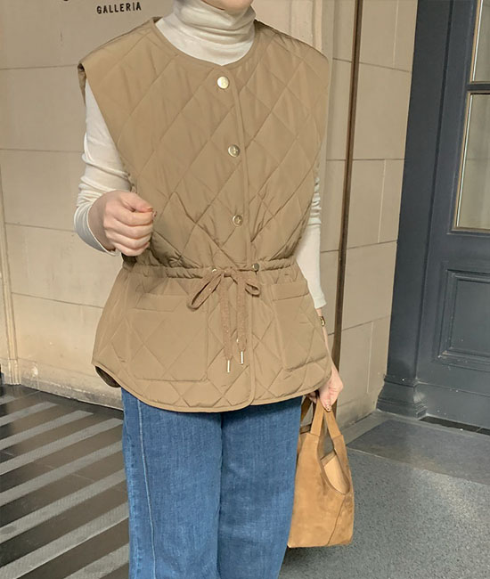 온드 string Padding Vest