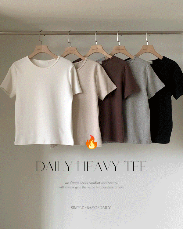 포근 Basic Short T shirts