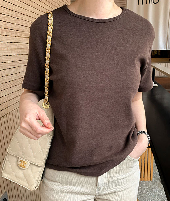 포근 Basic Short T shirts