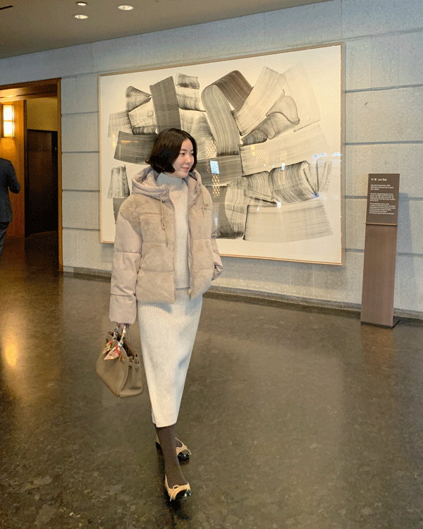 모노 Corrugated Skirt