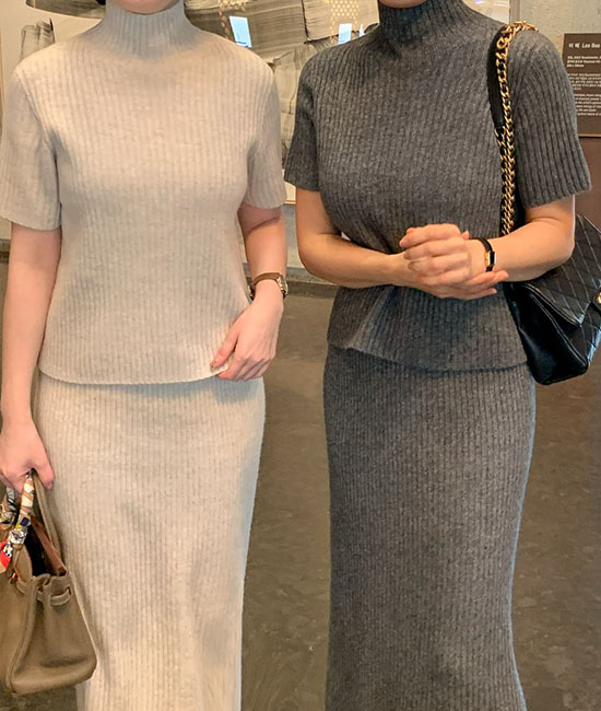 모노 Corrugated 반폴라 Knit