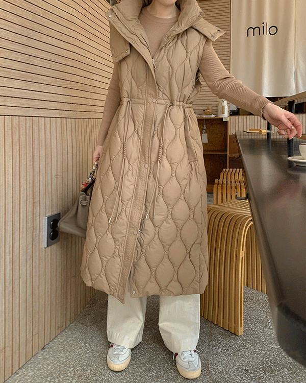 베르니 Long Padded vest