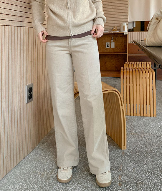 에브리 코듀로이 napping Straight Pants