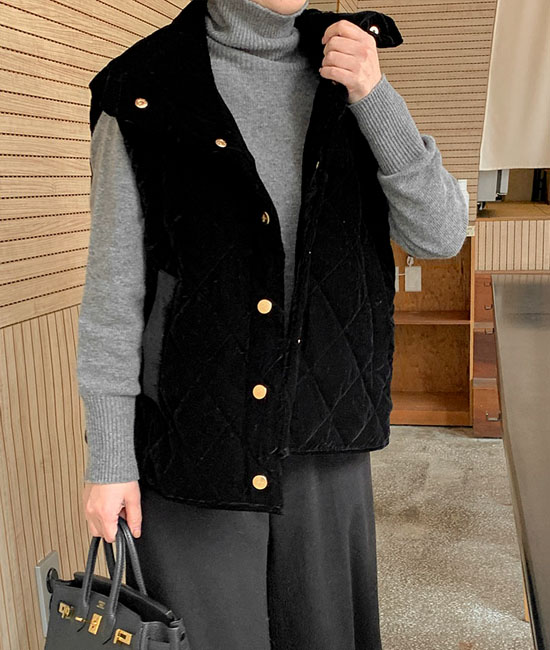 Velvet Padding Vest