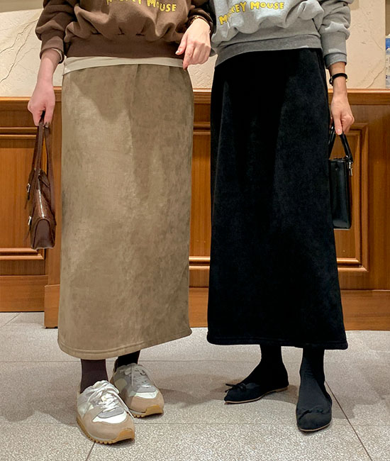 Easy 벨로아 napping Skirt