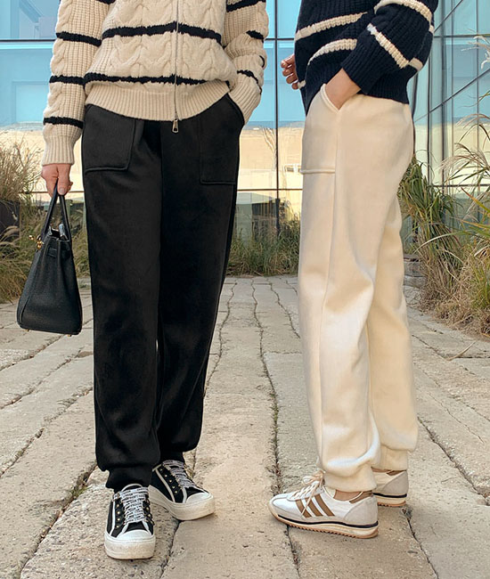 Warm Fleece Corduroy Jogger Pants