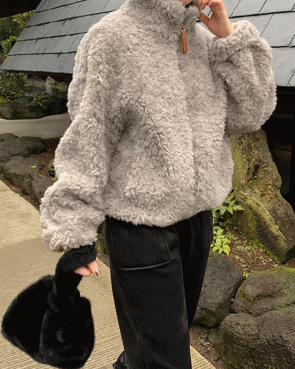 리얼 Wool Zip up Mustang