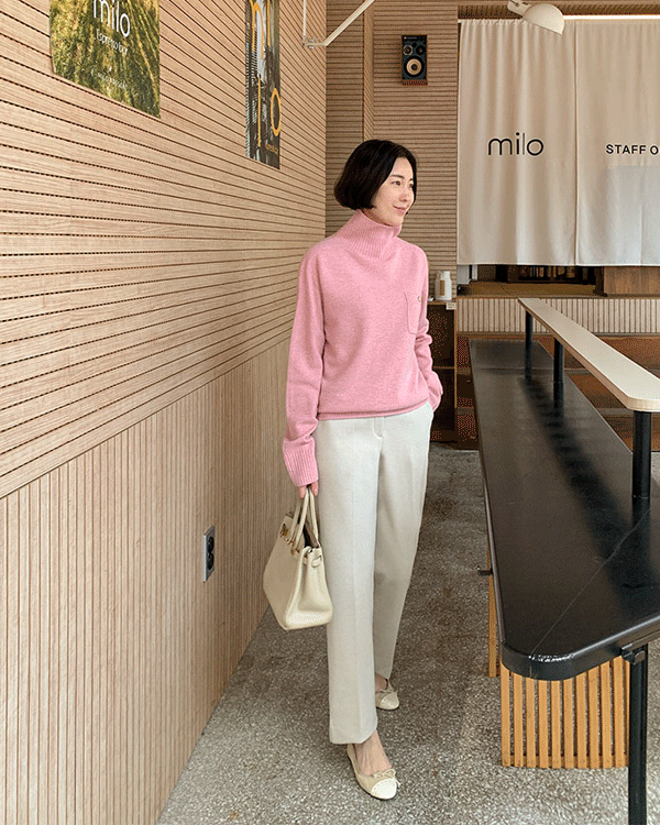 Warm Straight napping Slacks