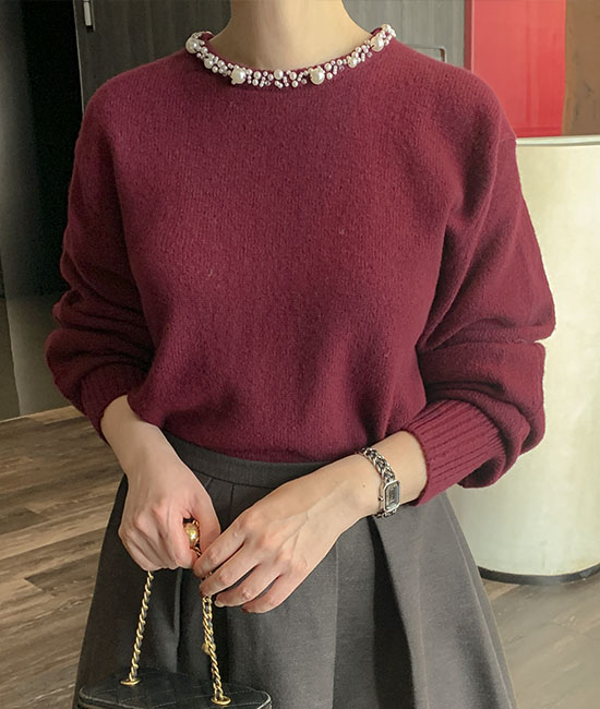 엘리 pearl 캐시 Knit