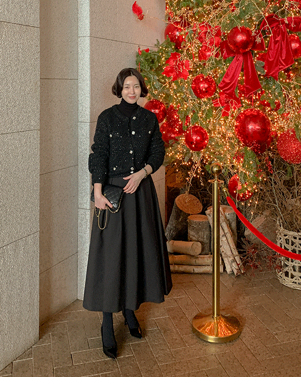 Nautical mile Spangle Wool Cardigan