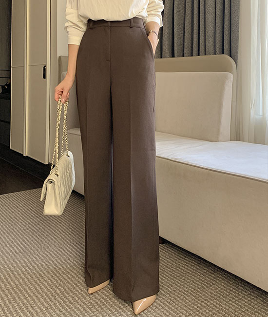 코코 Basic Straight Slacks-nappingver.