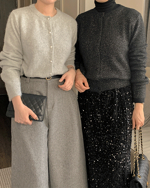 루아 pearl Cardigan