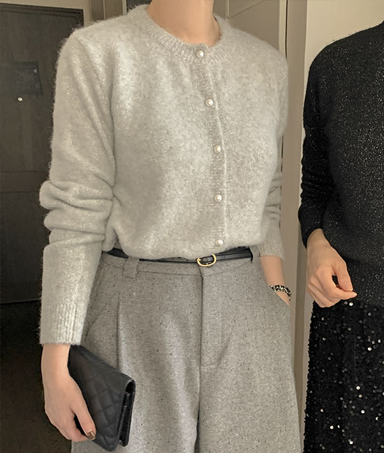 루아 pearl Cardigan