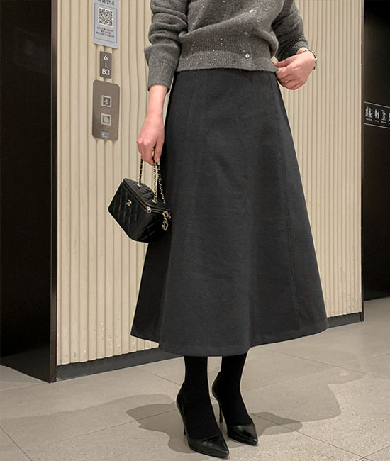 Wool Flare Skirt