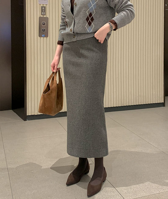 캐리 Wool Skirt
