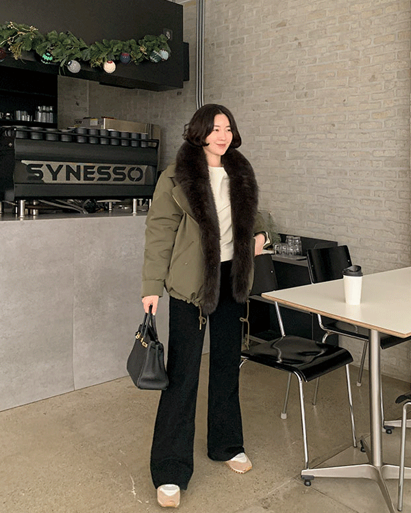 폭스퍼 덕다운 field jacket Padding