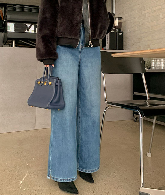 후끈 밍크기모 Denim Pants