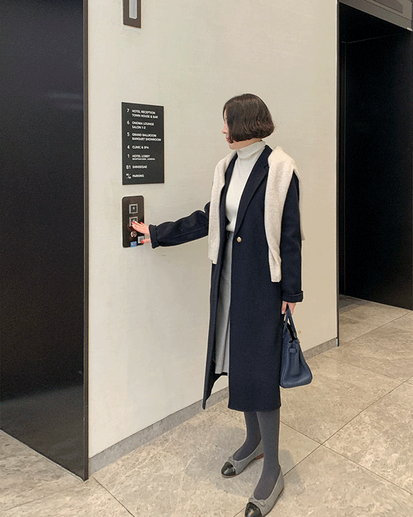 에센셜 캐시 Wool Coat