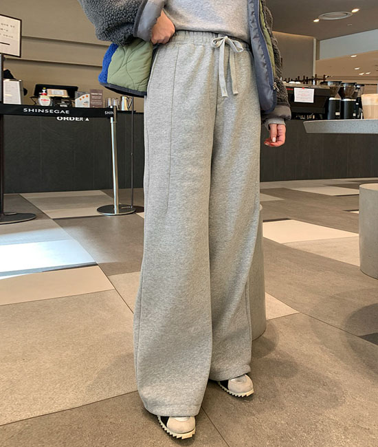 Button-up fleece banding pants