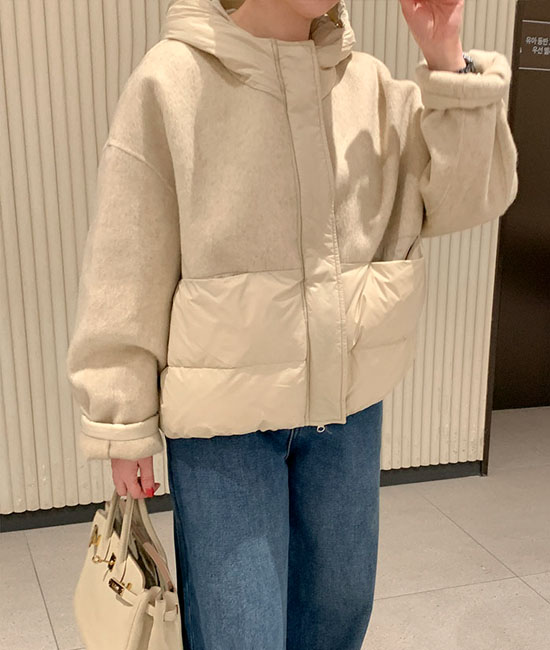 Wool 덕다운 Hood Padding