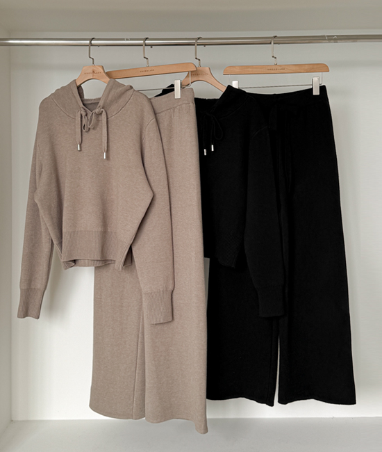 날씬 밍크기모 Knit Set