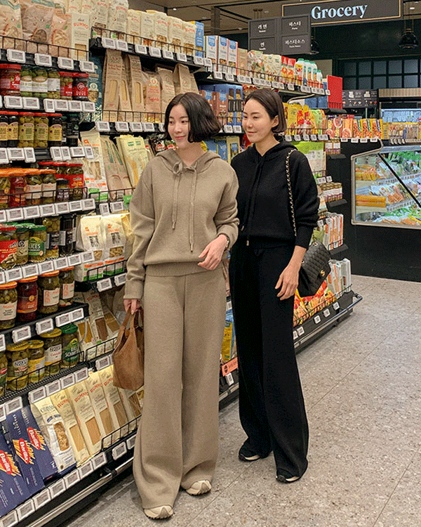 날씬 밍크기모 Knit Set