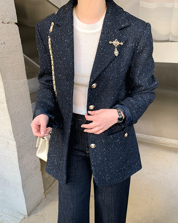 보카시 Tweed Jacket