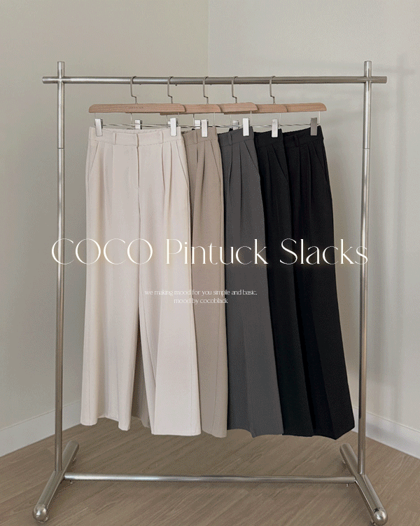 코코 핀턱 Slacks-Springver.