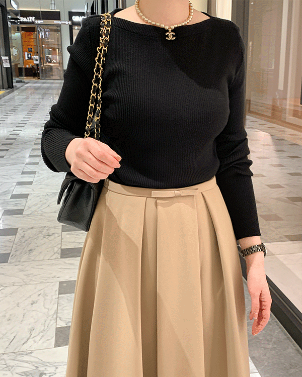 보트넥 Corrugated Knit