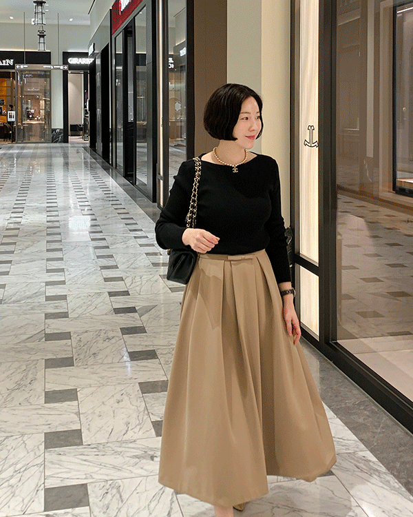 르마인-bowknot Flare Skirt