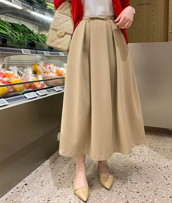 르마인-bowknot Flare Skirt