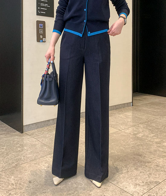 코코 찰랑 Denim Slacks-Straightver.