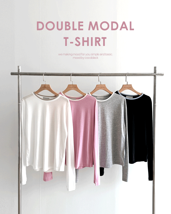 밀키 color combination T-shirt