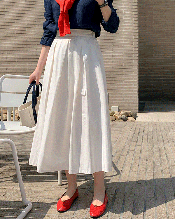 코코 핀턱 Flare Skirt