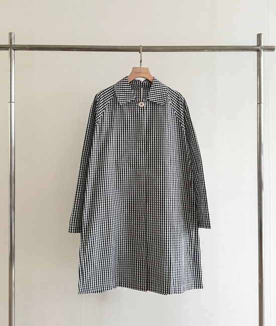 고방 Check Trench Jacket