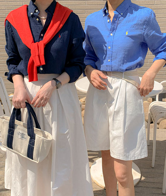 [코코블랙 단독]폴로 랄프로렌 Basic Linen Shirt 보이즈