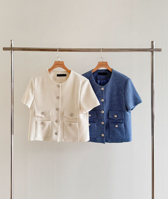 Luxury Tweed Short-sleeve Jacket